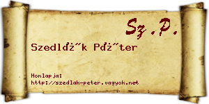 Szedlák Péter névjegykártya